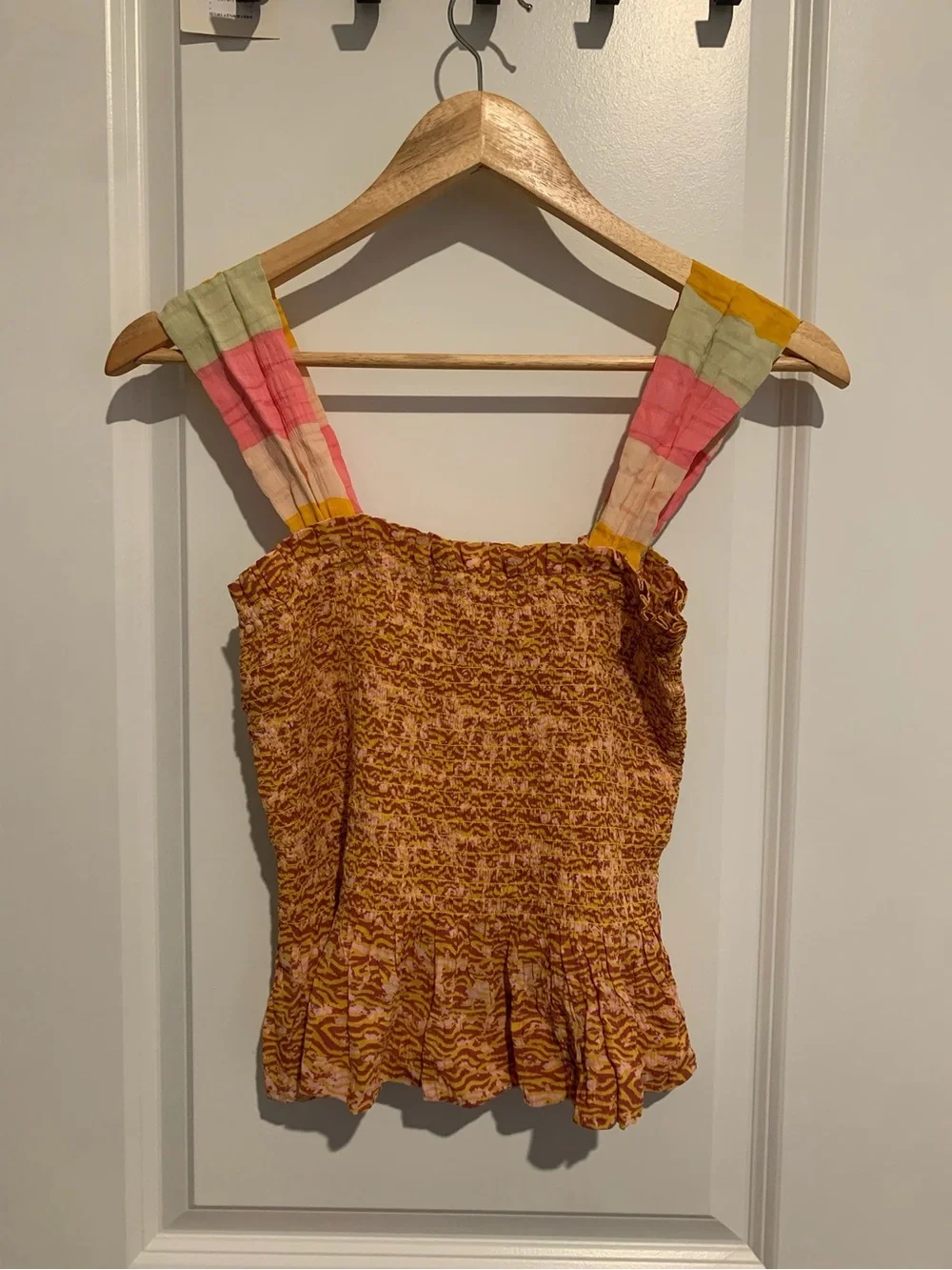 Scotch & Soda Smocked Striped Strap Summer Coastal Beach Tank Top Size Small NWT - Picture 3 of 6